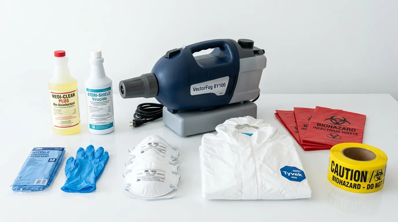 Professional biohazard remediation crew working in Belle Isle